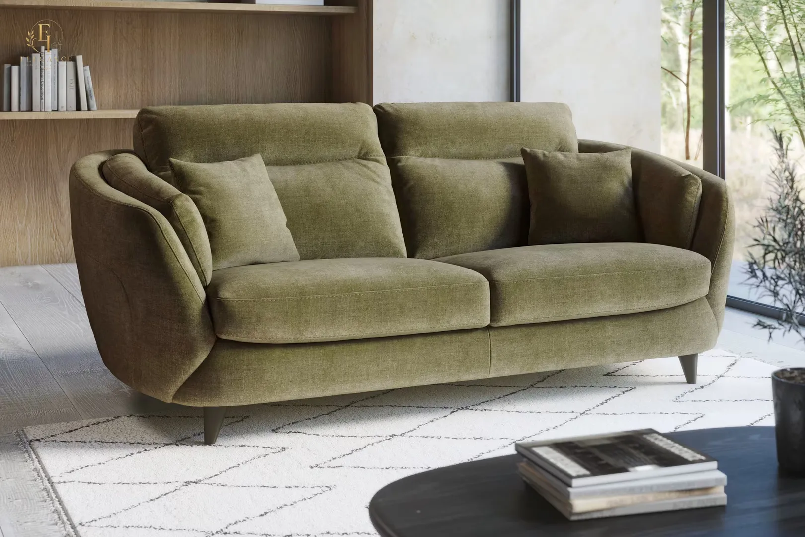 Chic Designer Chenille Sofa - Main Chic Designer Chenille Sofa - Image 1