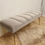 Contemporary Metal Frame Bedend Table