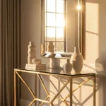 Industrial Metal Console Table