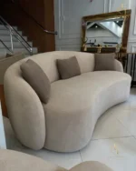Luxury Curved Teddy Sofa - Image 2