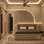 Modern Geometric Bed Wall Decor