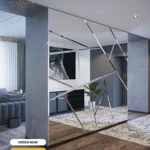 Contemporary Geometric Beveled Mirror