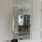 Vintage Beveled Glass Wall Mirror