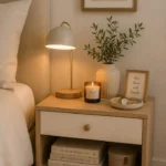 Lincoln Modern Nightstand with Open Shelf