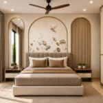 Contemporary Fabric Queen Bed