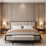Chic Designer Boucle Queen Bed