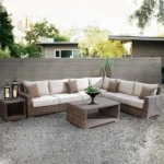 Chic Designer Woven Sofa - Image 2