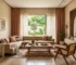 Modern Pakistani living room interior design featuring luxury furniture and warm minimalism